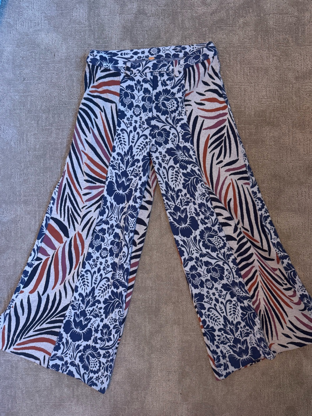 Free People navy and red pants